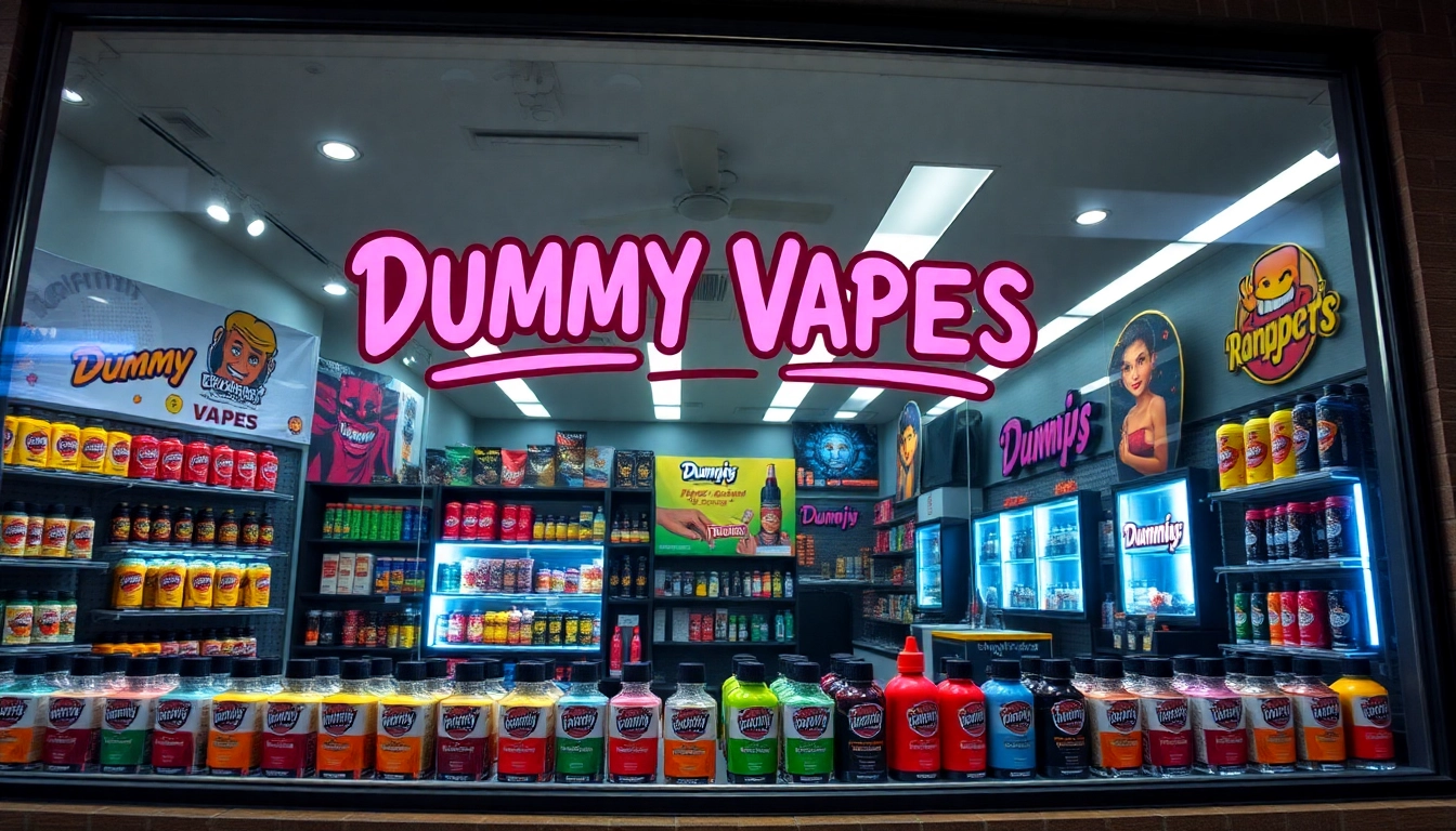 Find dummy vapes near me with a vibrant display of colorful flavors in a welcoming vape store.