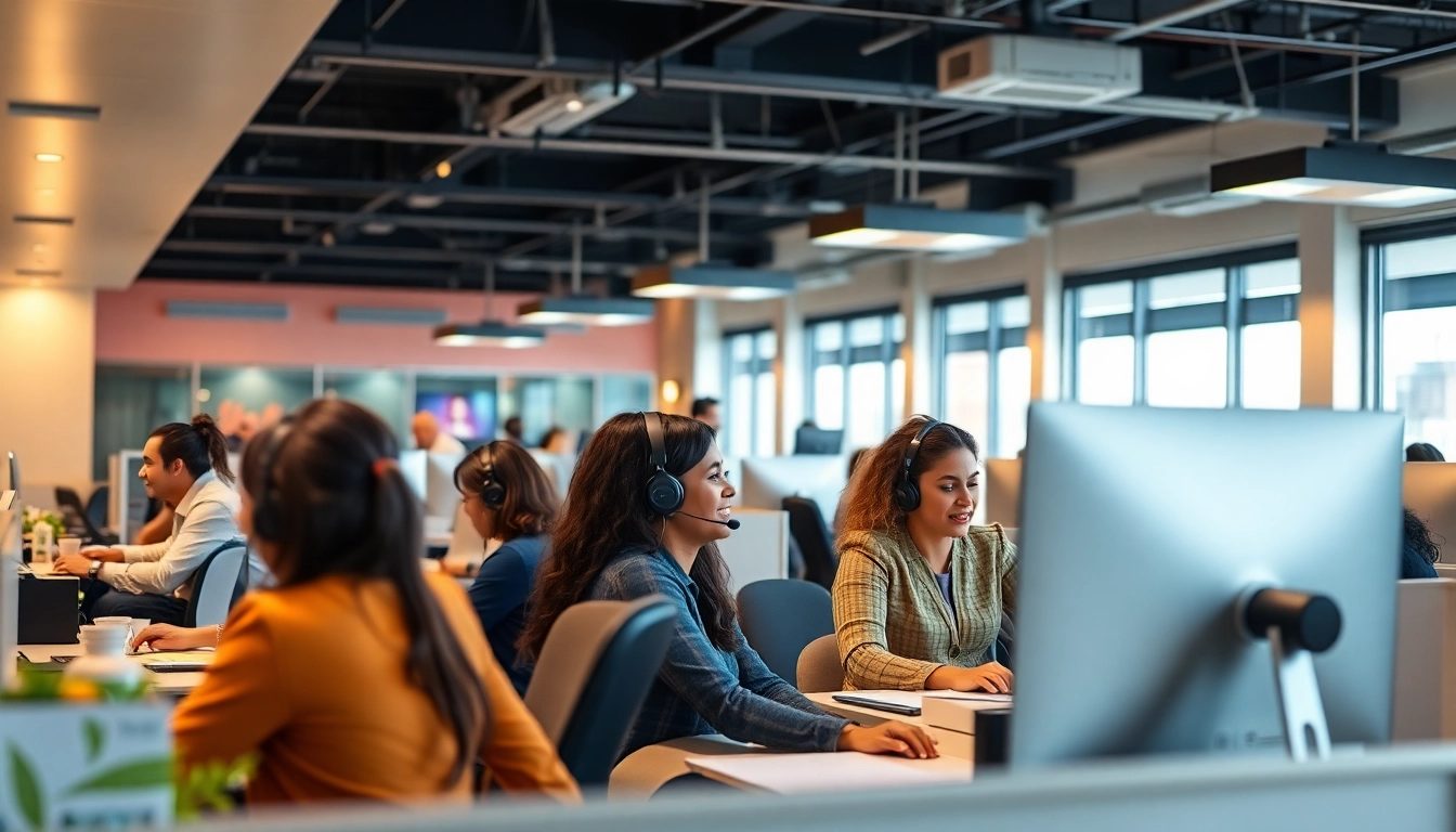 Engage with a dynamic team at a call center in Tijuana, showcasing teamwork and professional support.