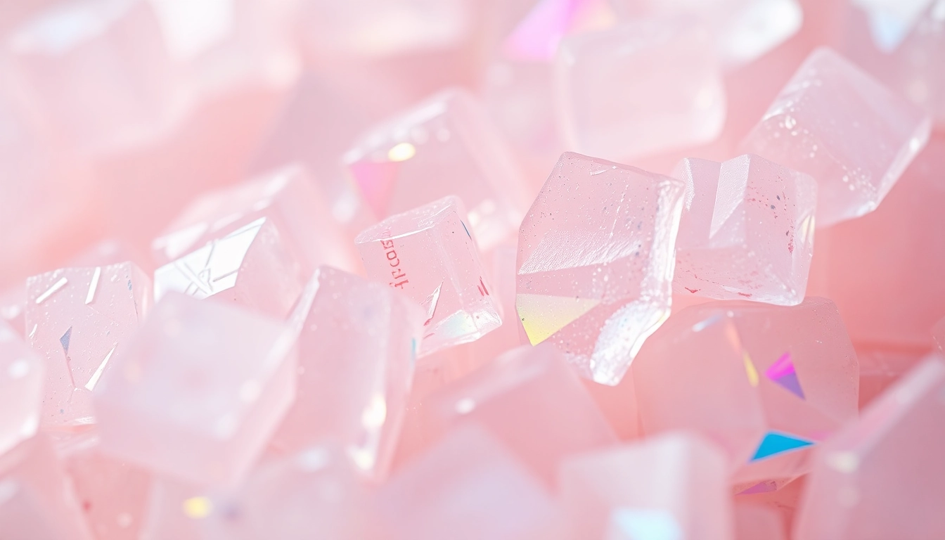 Indulge in the sparkling allure of crystal candy with vibrant colors and exquisite shapes on display.