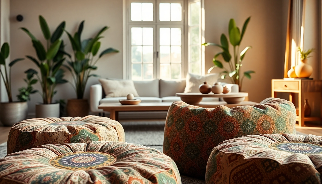 Transform Your Space with Elegant Cactus Silk Poufs for Style and Comfort