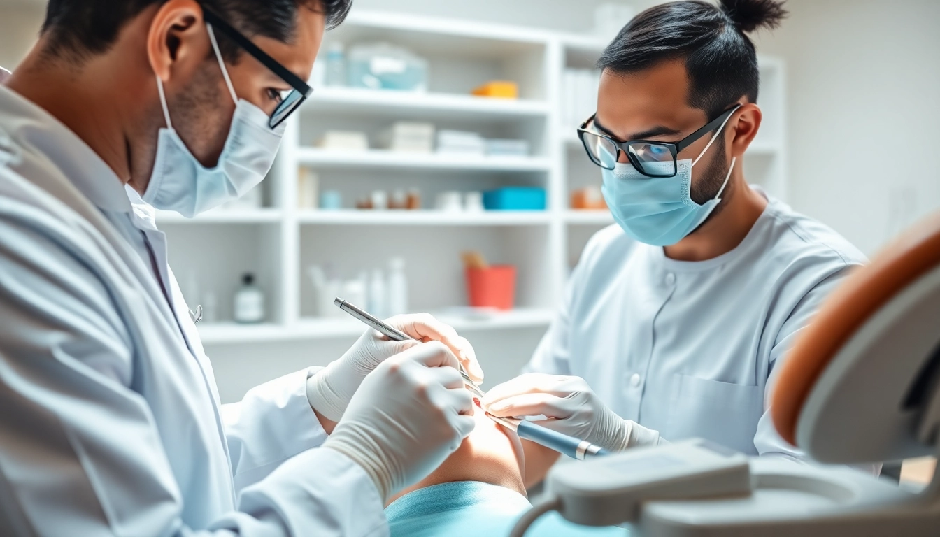 Performing fillings and restorative work in a modern dental setting with professional focus.