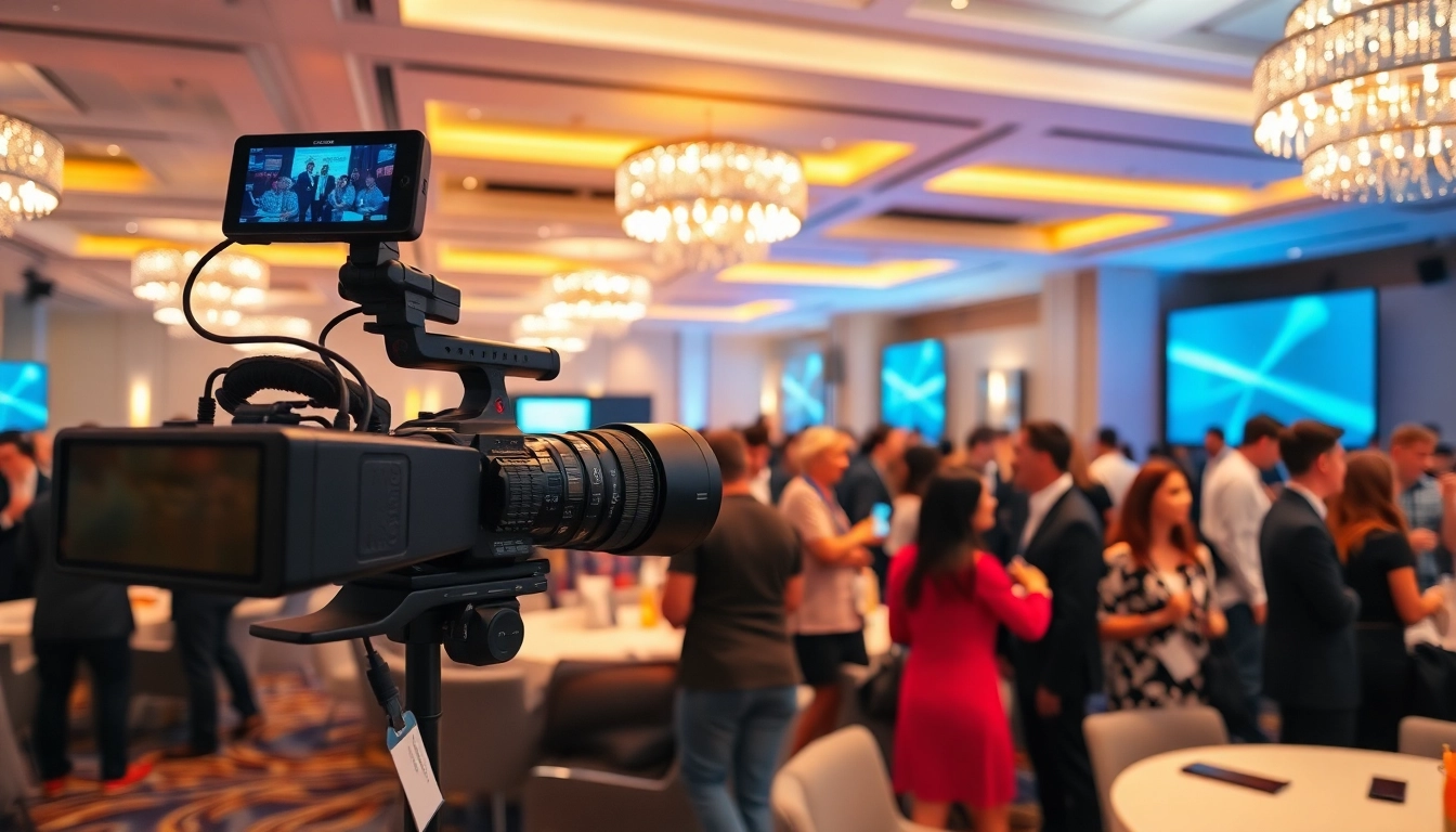 Capturing Miami Corporate Event Videography Photography as professionals engage at a corporate event.